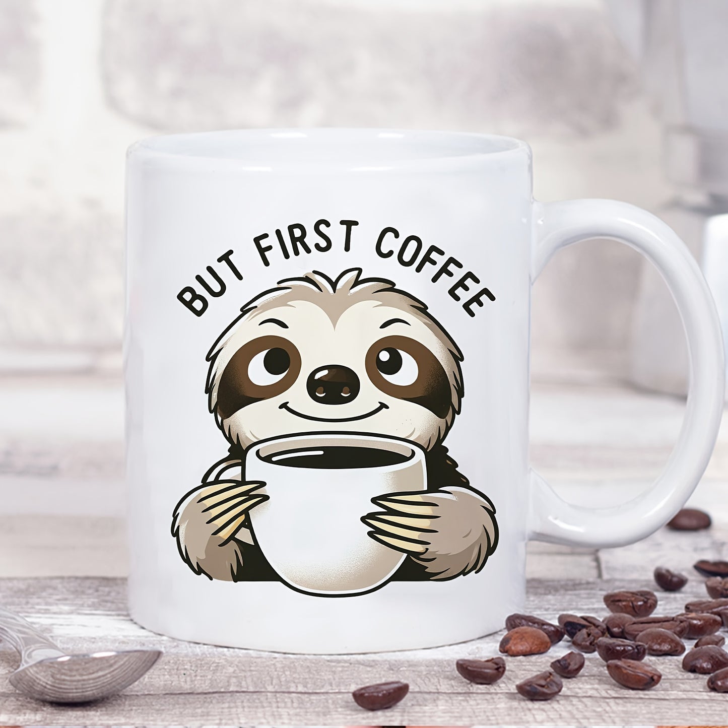 But First Coffee Sloth Mug