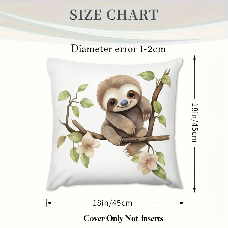 Baby Sloth On A Branch Cushion Cover