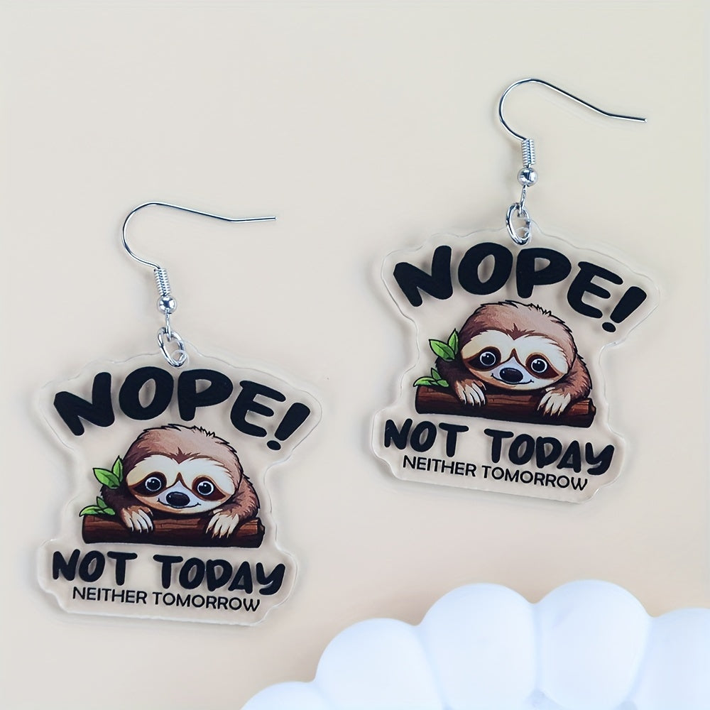 Funky Sloth Drop & Dangle Earrings