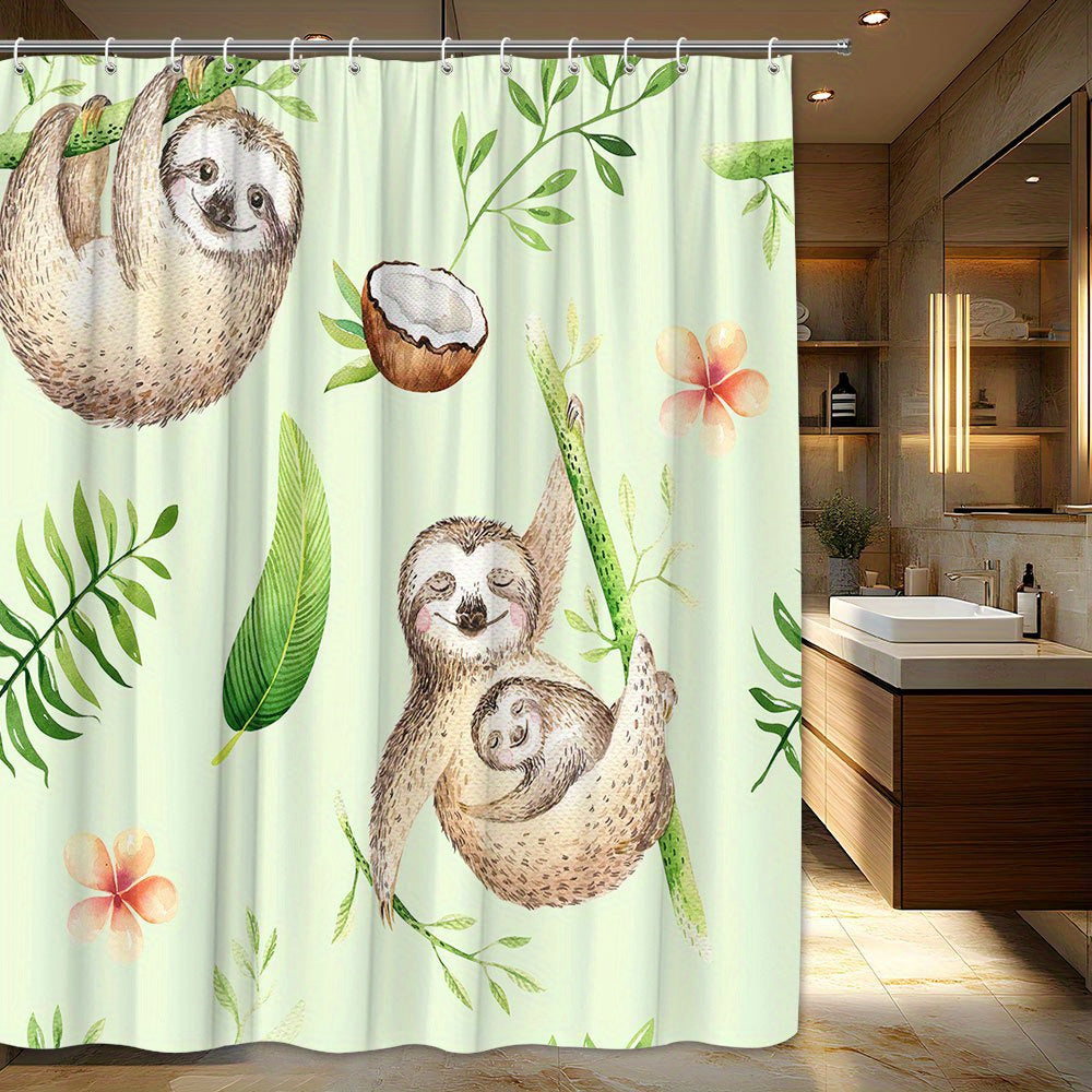 Tropical Sloth Shower Curtain