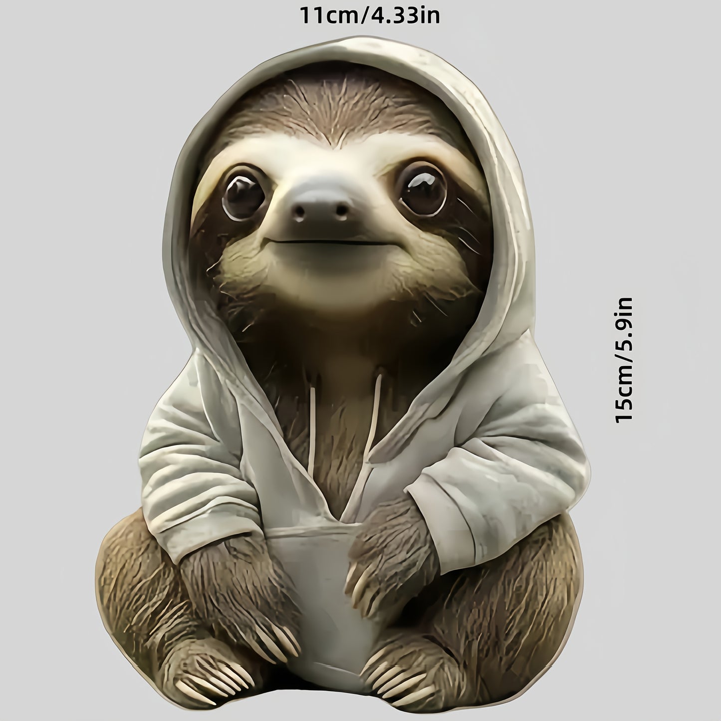 Hoodie Sloth PVC Decal Sticker