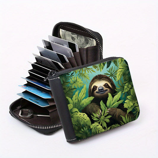 Jungle Sloth Card Holder Wallet