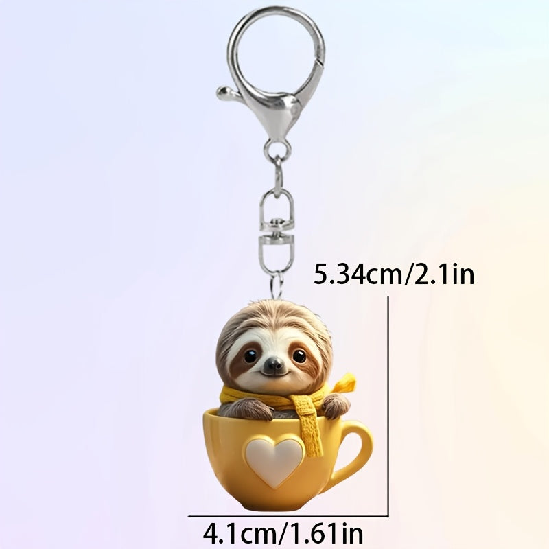 Sloth 2D Acrylic Keychain