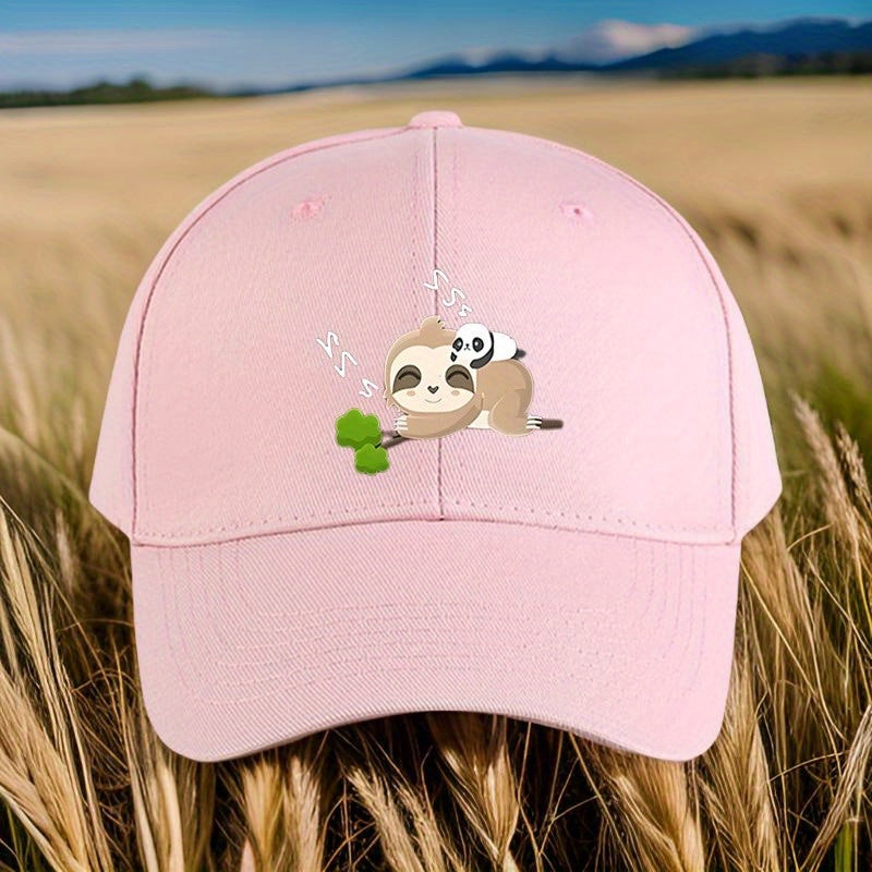 Adjustable Sloth Sleeping Baseball Cap