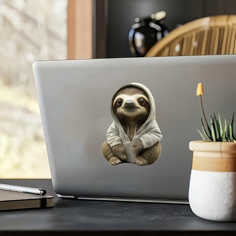 Hoodie Sloth PVC Decal Sticker