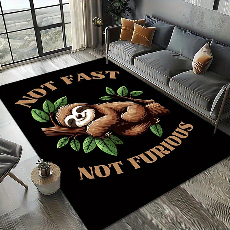 Not Fast Not Furious Sloth Carpet