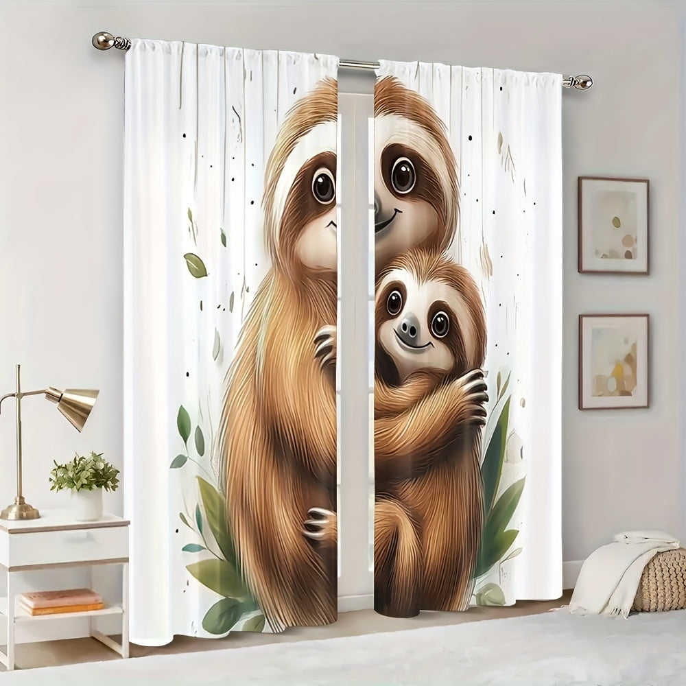 Cute Sloth Curtains