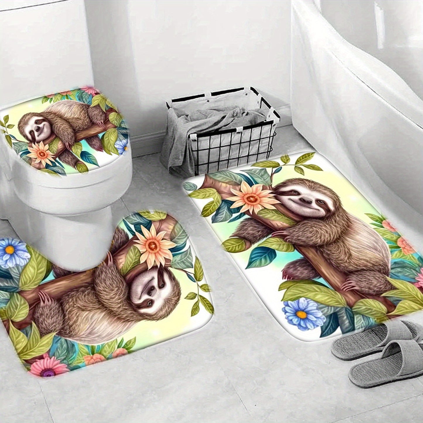 Sloth Shower Curtain and Bathroom Set