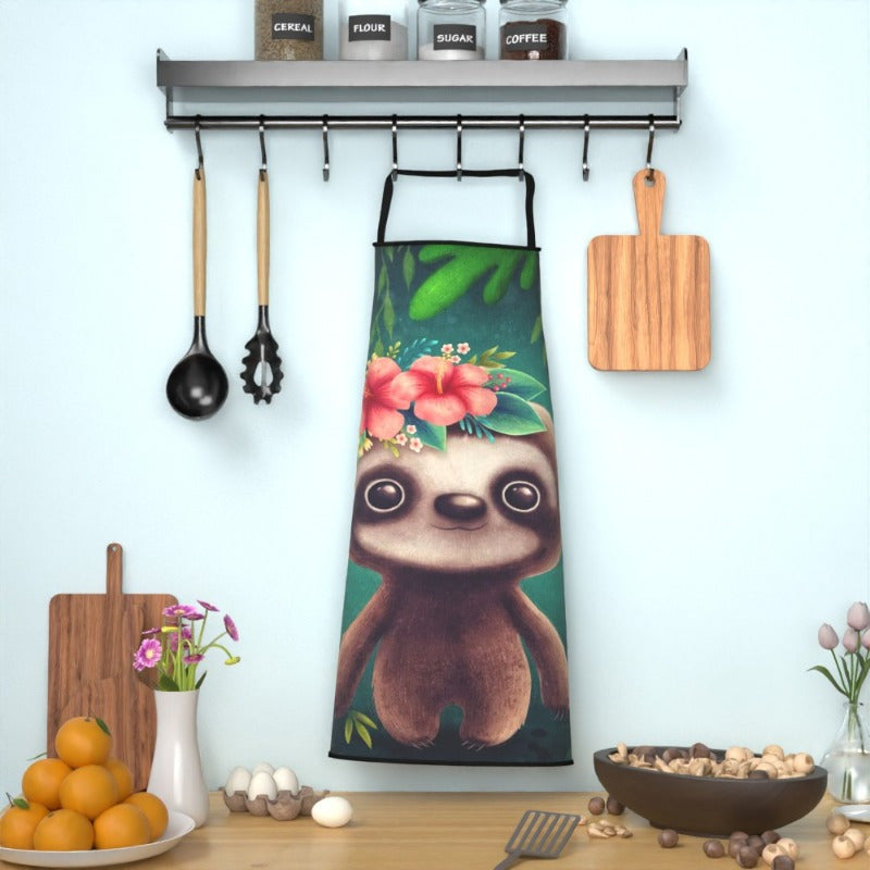 Cute Cartoon Sloth Apron