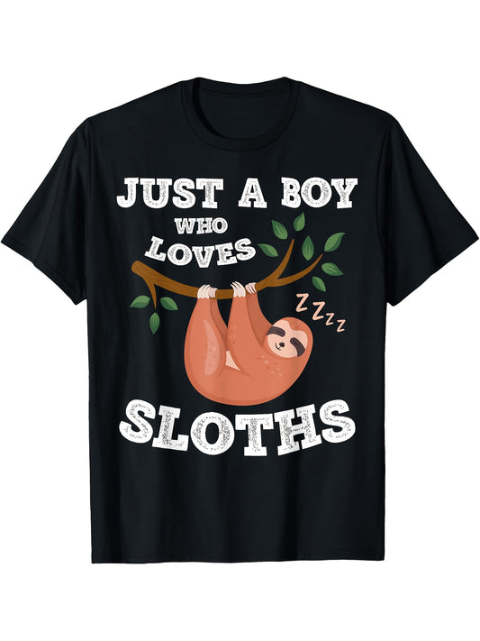 Just a Boy Who Loves Sloths T-Shirt