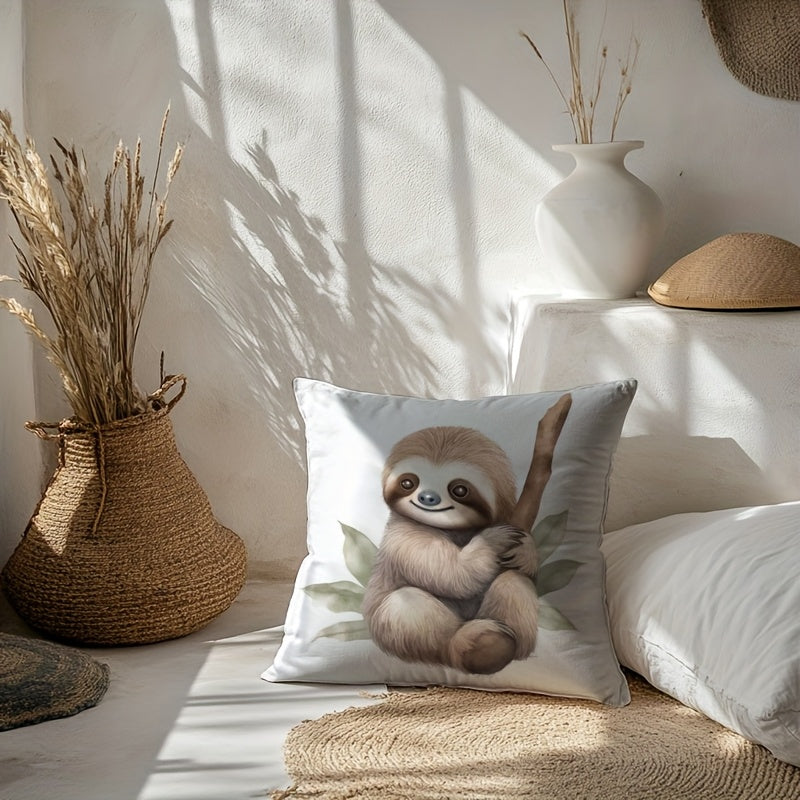 Cute Sloth Hugging a Branch Cushion Cover