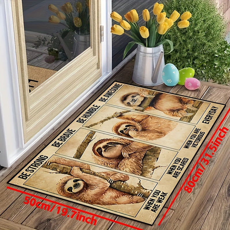 Sloth Quote Door Mat