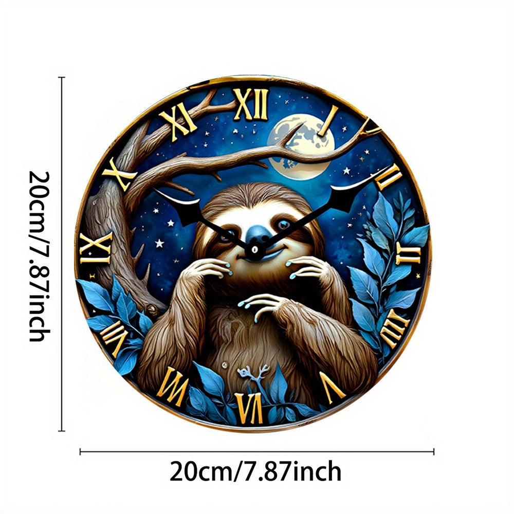 Sloth Moonlit Wall Clock