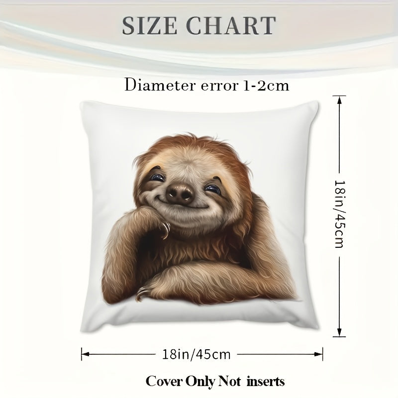 Sloth Theme Cushion Cover