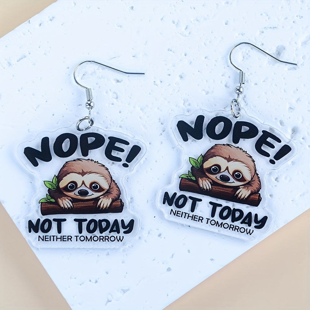 Funky Sloth Drop & Dangle Earrings