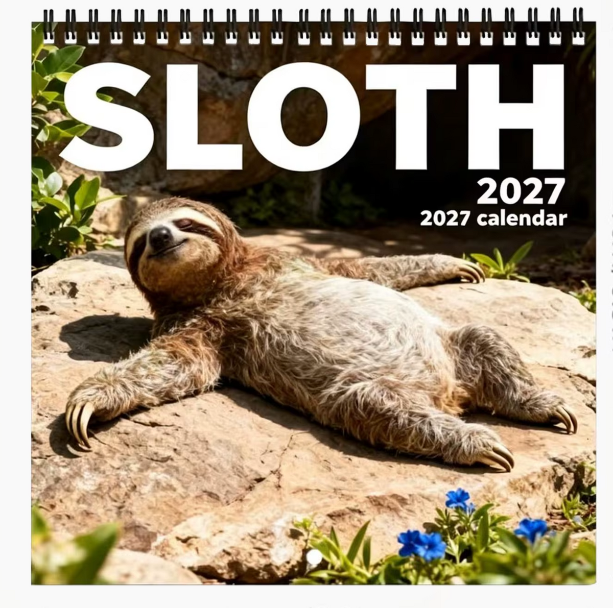 Sloth Wall Calendar 12-Month 2027