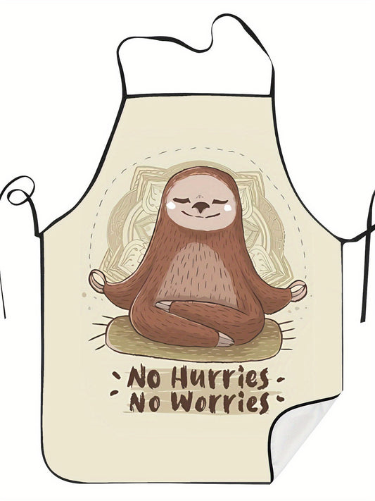 No Hurries, No Worries Sloth Apron