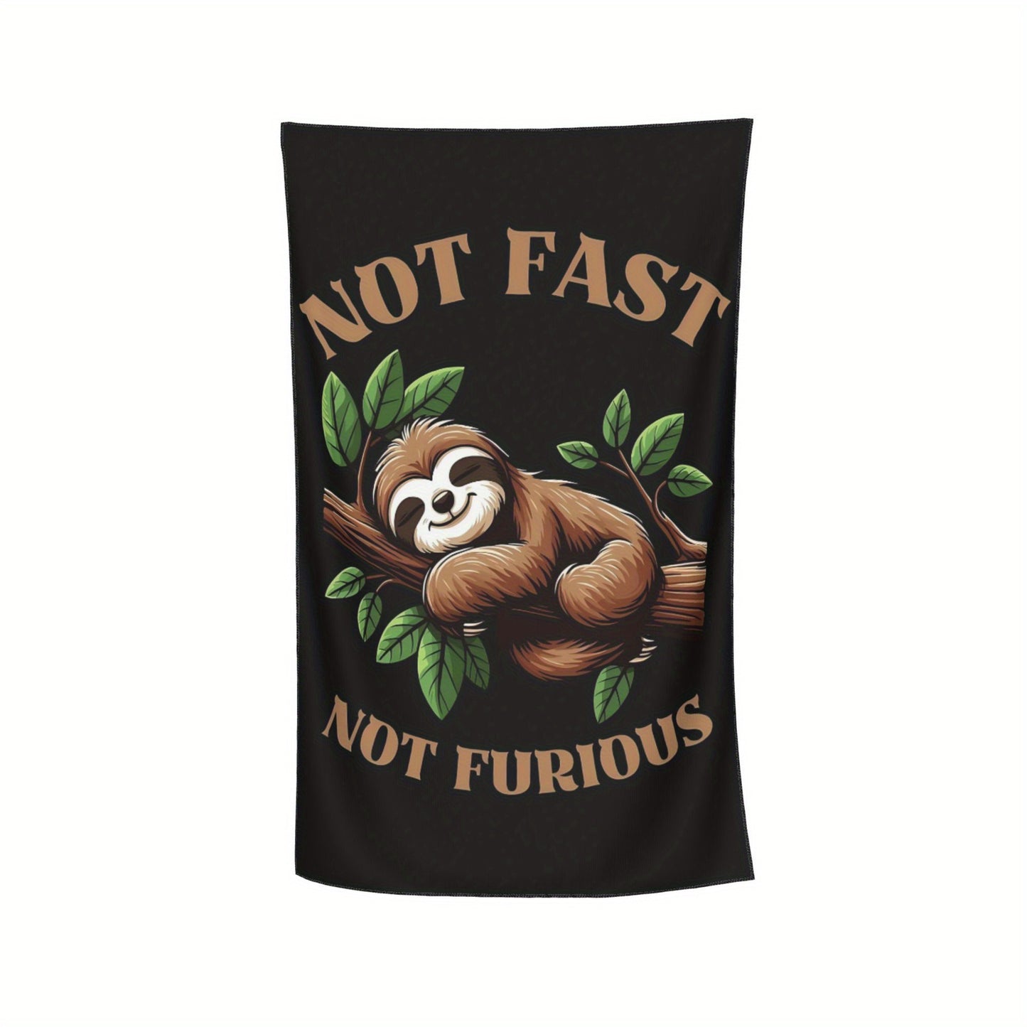 Not Fast Not Furious Sloth Beach Towel