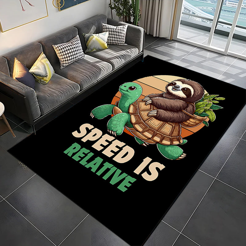 Speed is Relative Sloth Rug