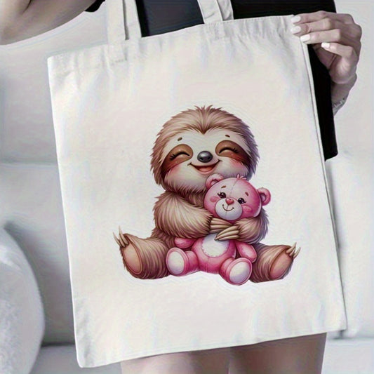 Cute Sloth with Teddy Bear Tote Bag