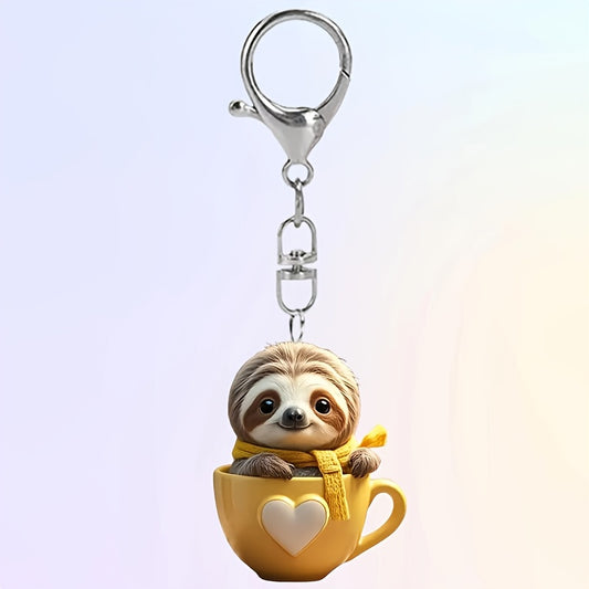 Sloth 2D Acrylic Keychain