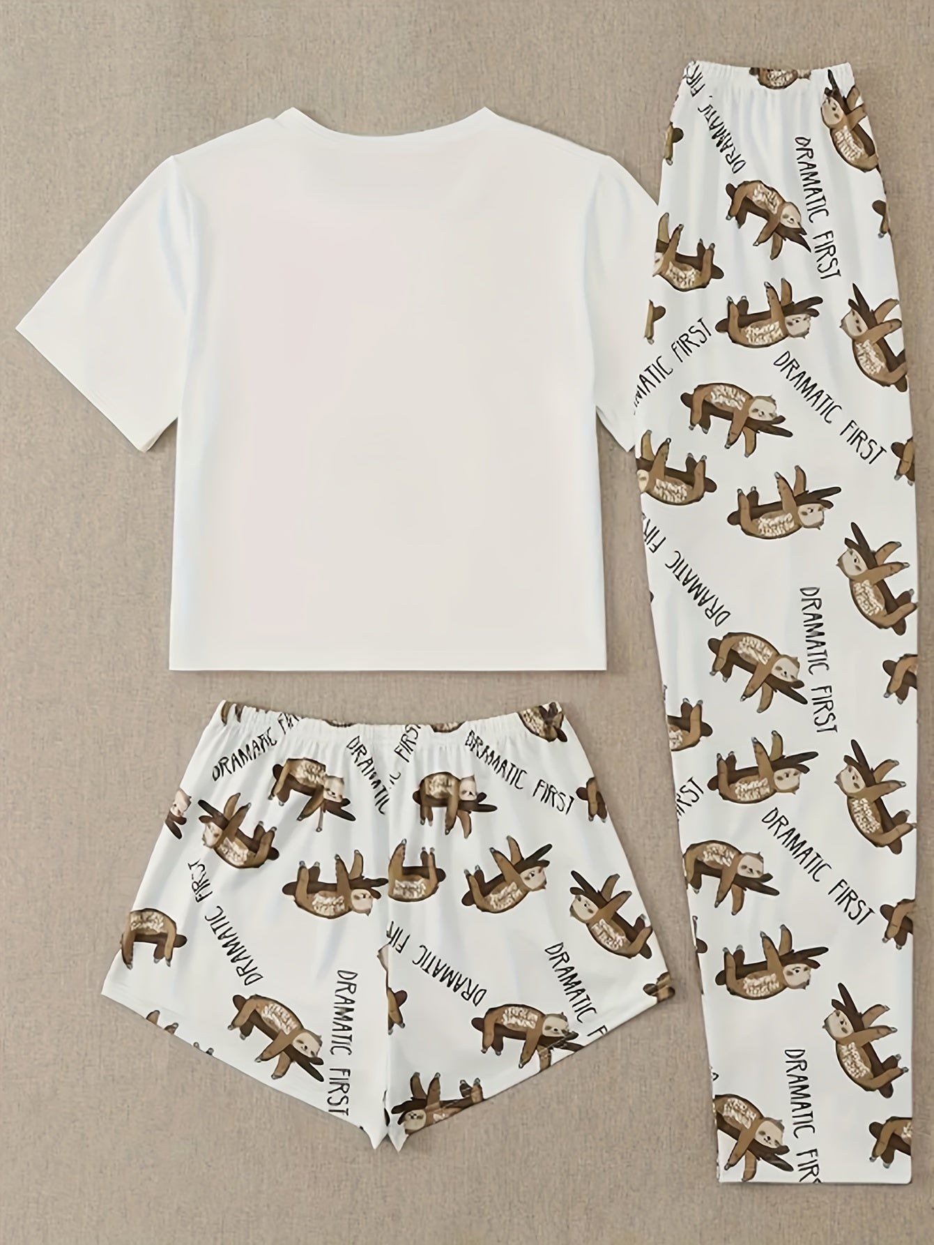 3 piece Sloth Pajama Set