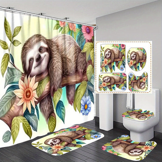 Sloth Shower Curtain and Bathroom Set