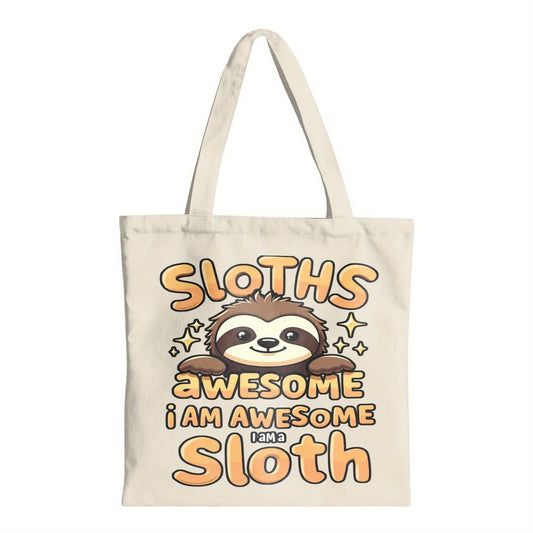 Sloths Awesome Canvas Sloth Tote Bag