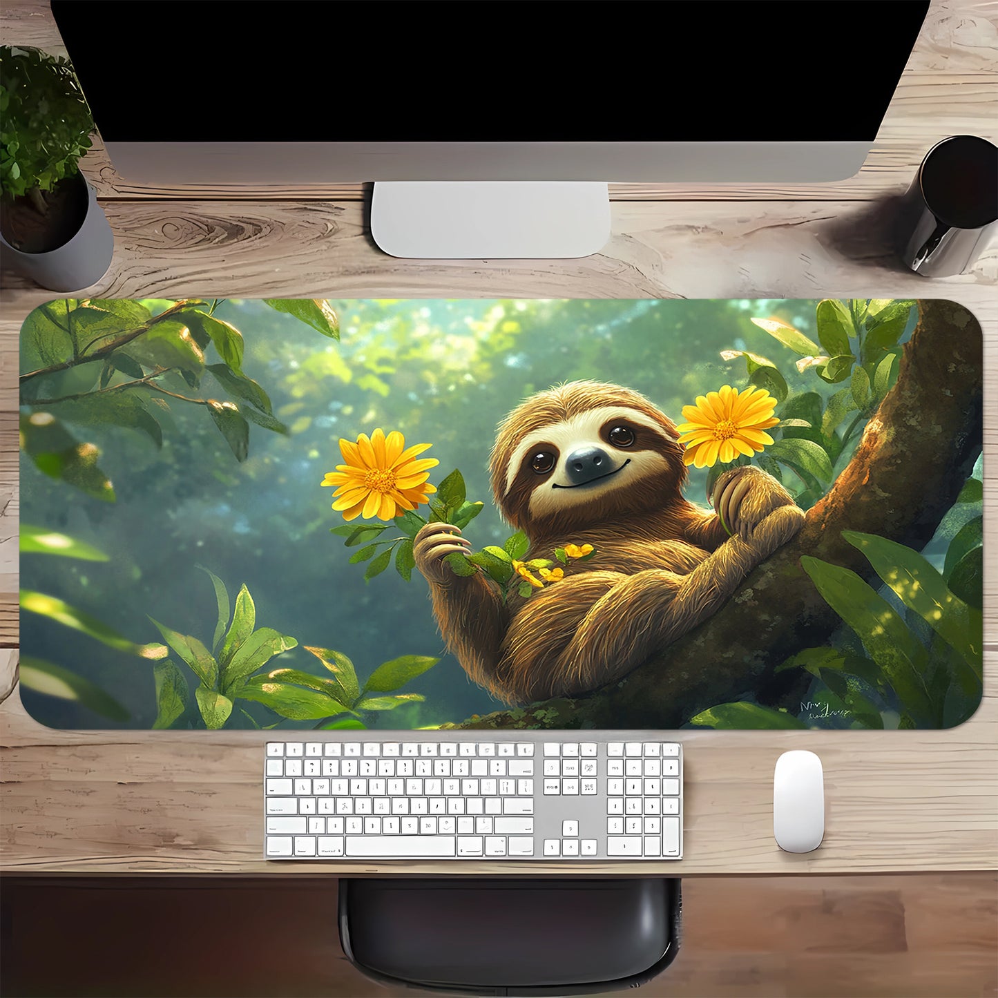 Sloth Themed Desk Mat