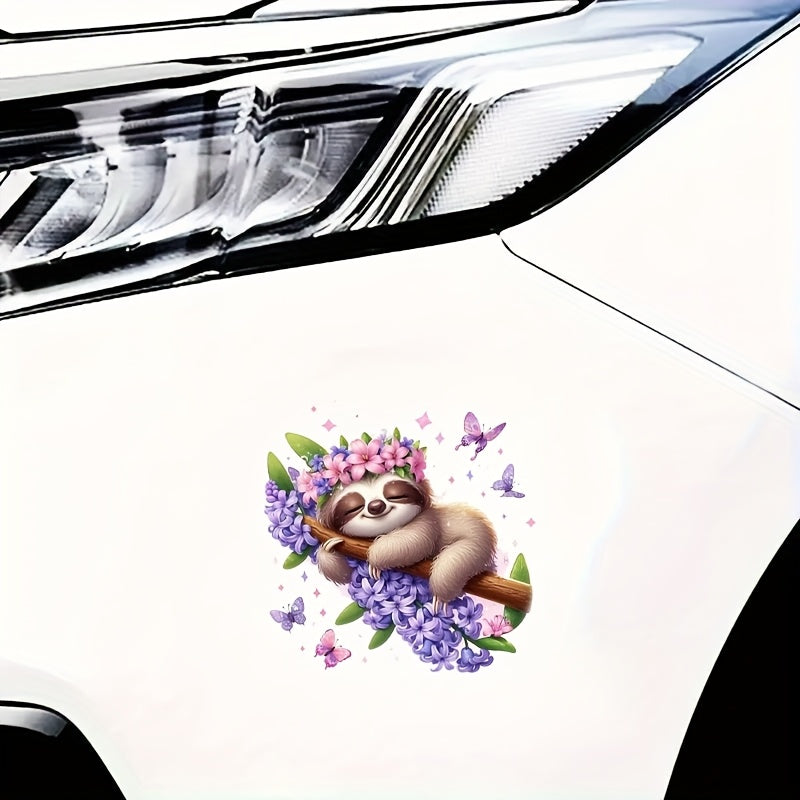 Whimsical Sloth Vinyl Sticker