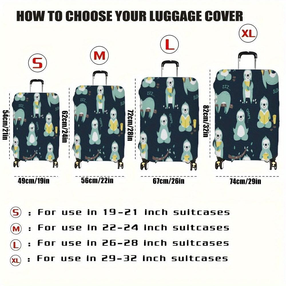 Sloth Pattern Suitcase Cover