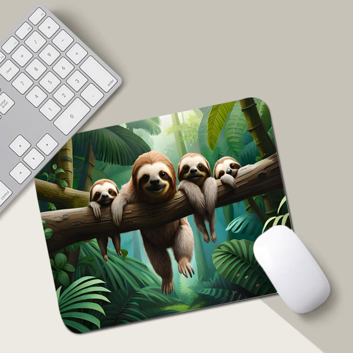 Large Sloth Themed Desk Mat