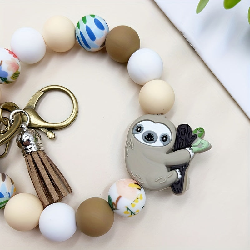 Cartoon Sloth Bracelet Keychain