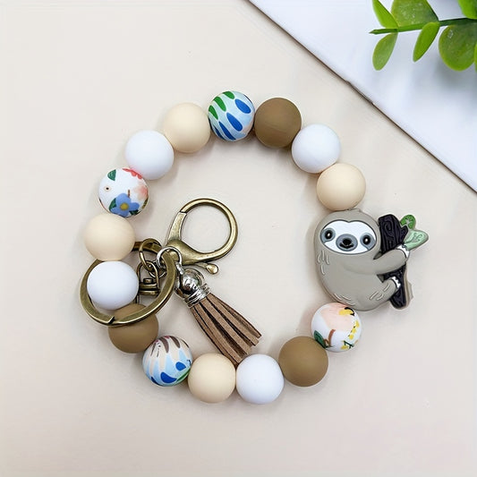 Cartoon Sloth Bracelet Keychain