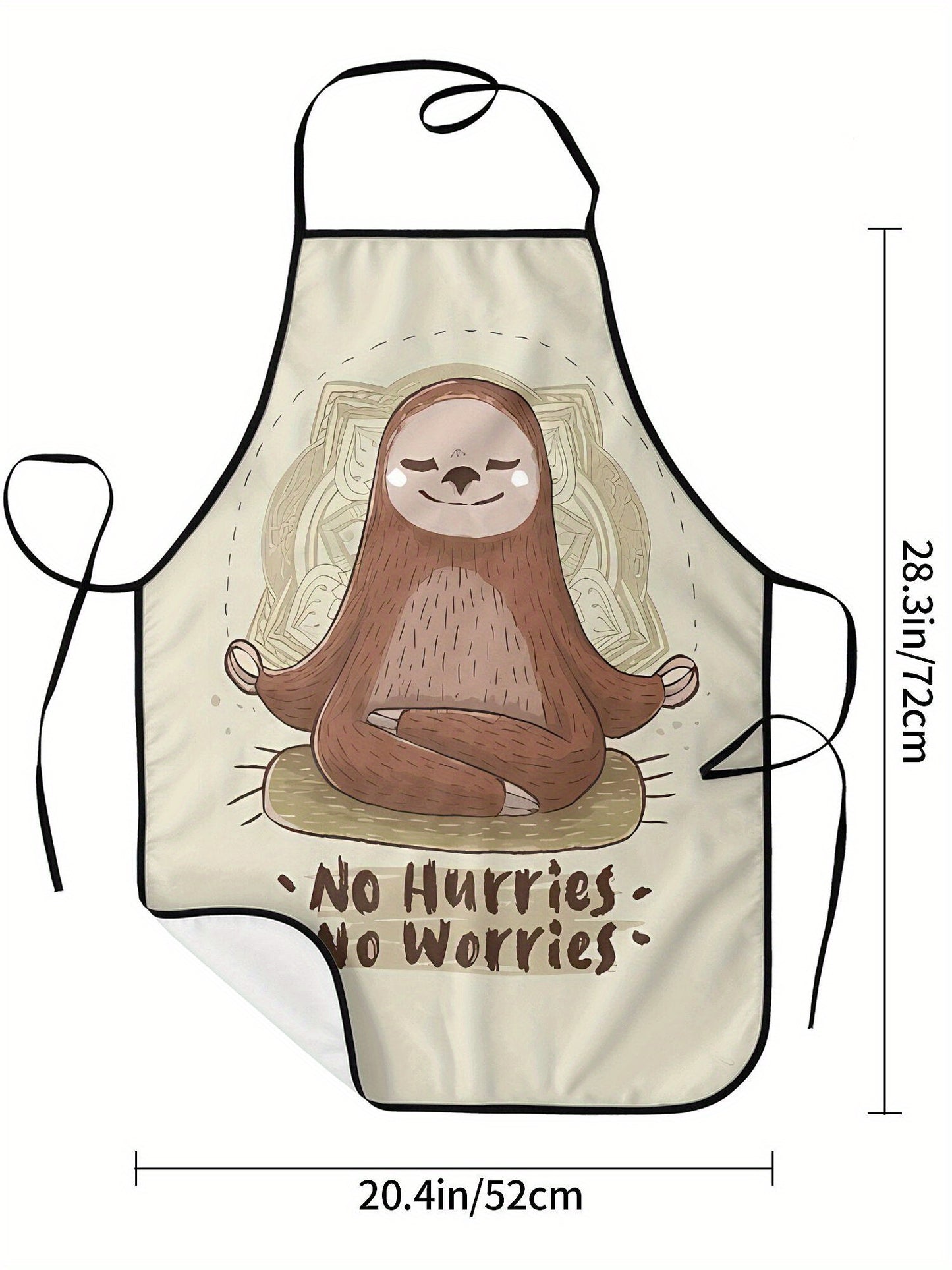 No Hurries, No Worries Sloth Apron