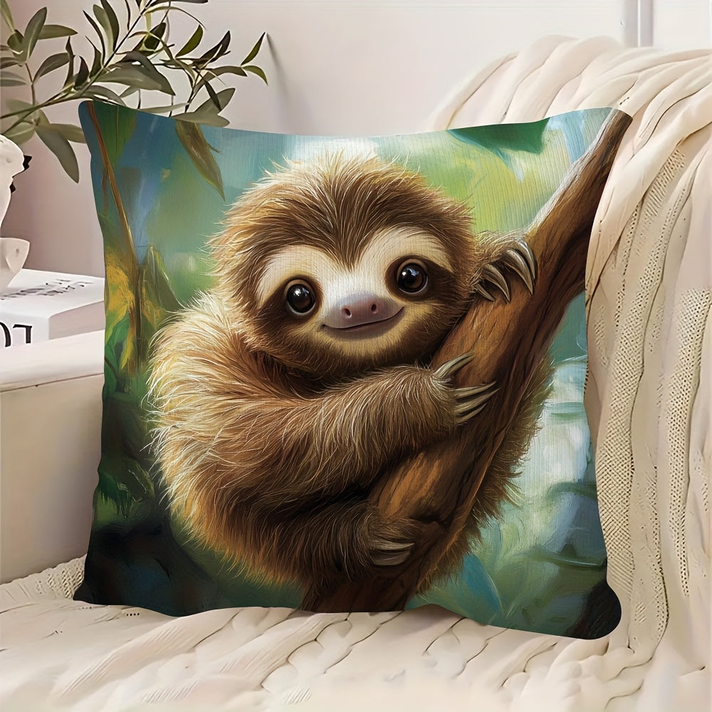 Cute Whimsical Sloth Cushion Cover