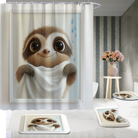 Baby Sloth Bathroom Curtain Set