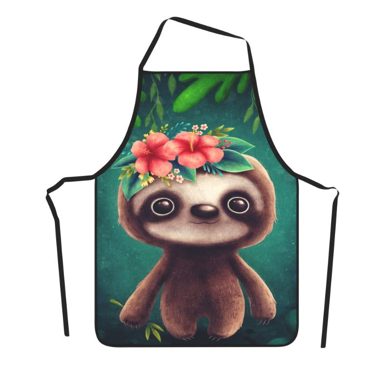 Cute Cartoon Sloth Apron