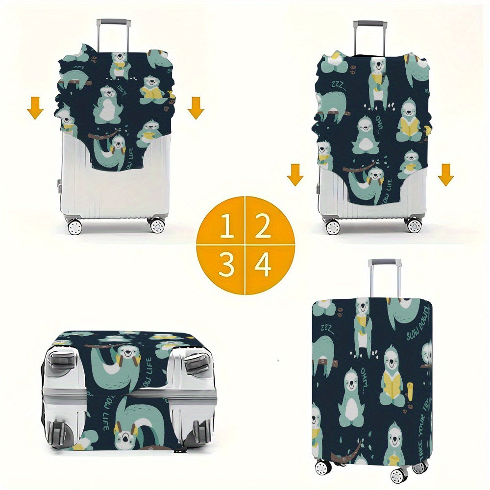 Sloth Pattern Suitcase Cover