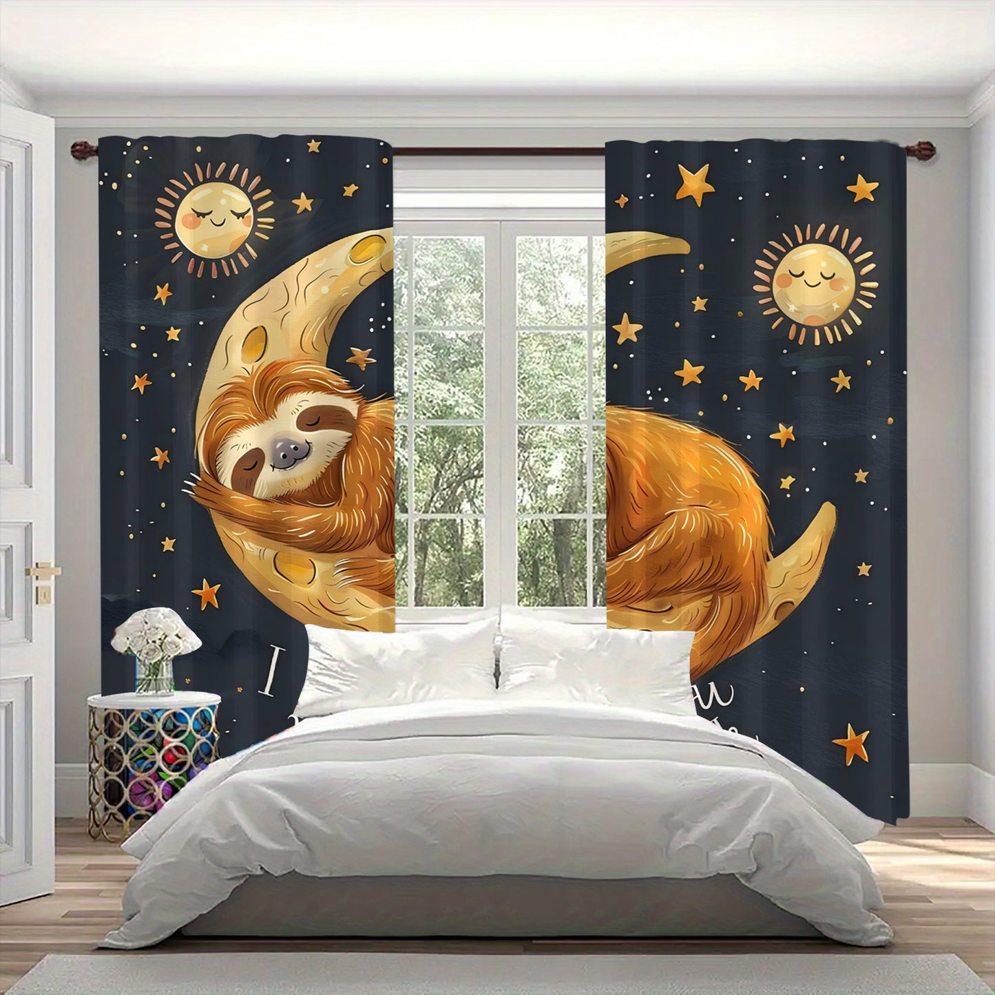 Moon & Sloth Curtains