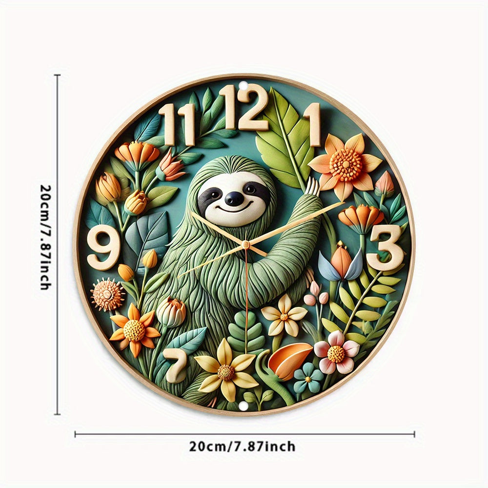 Tropical Sloth Wall Clock