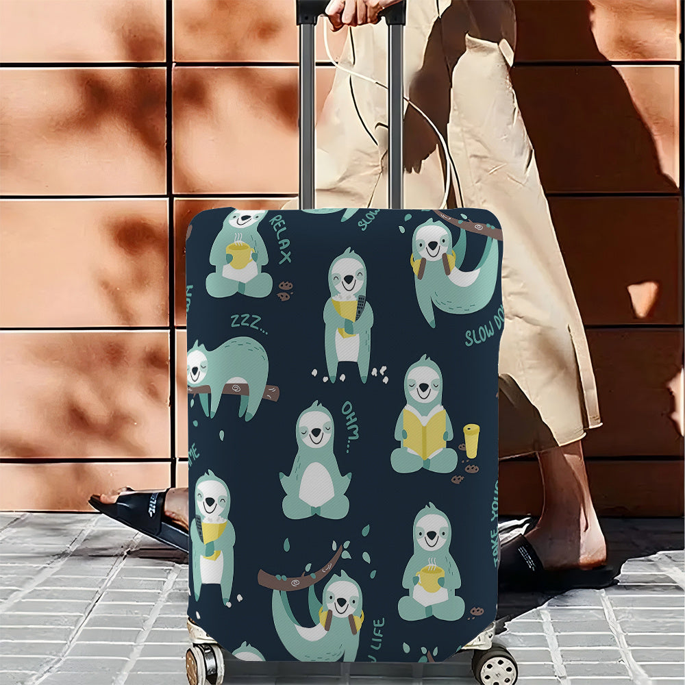 Sloth Pattern Suitcase Cover