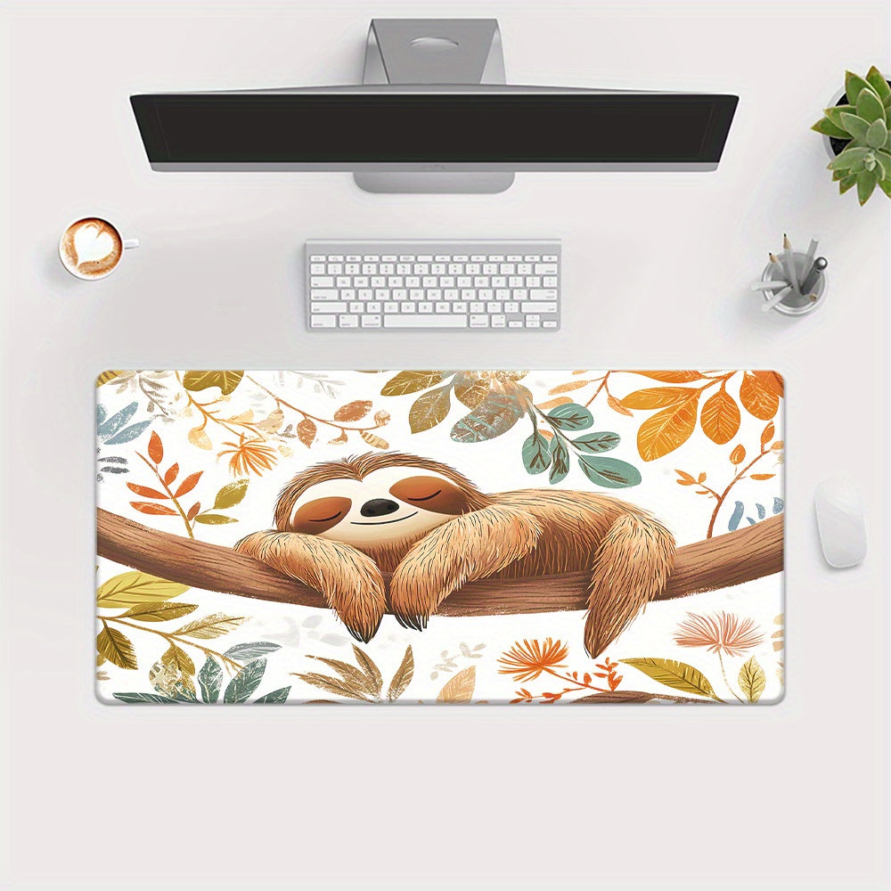 Large Sloth Themed Desk Mat