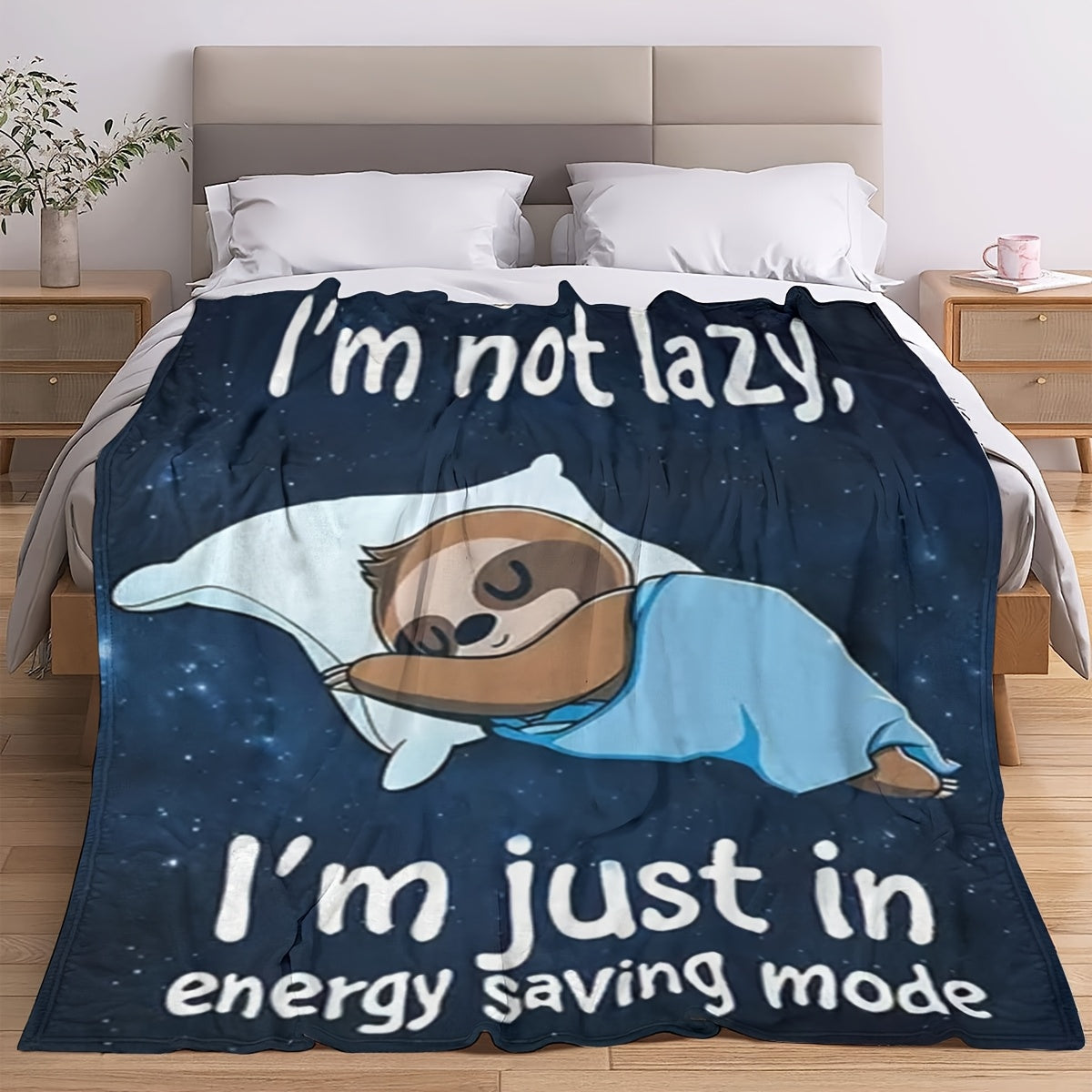 I'm Not Lazy Sloth Blanket