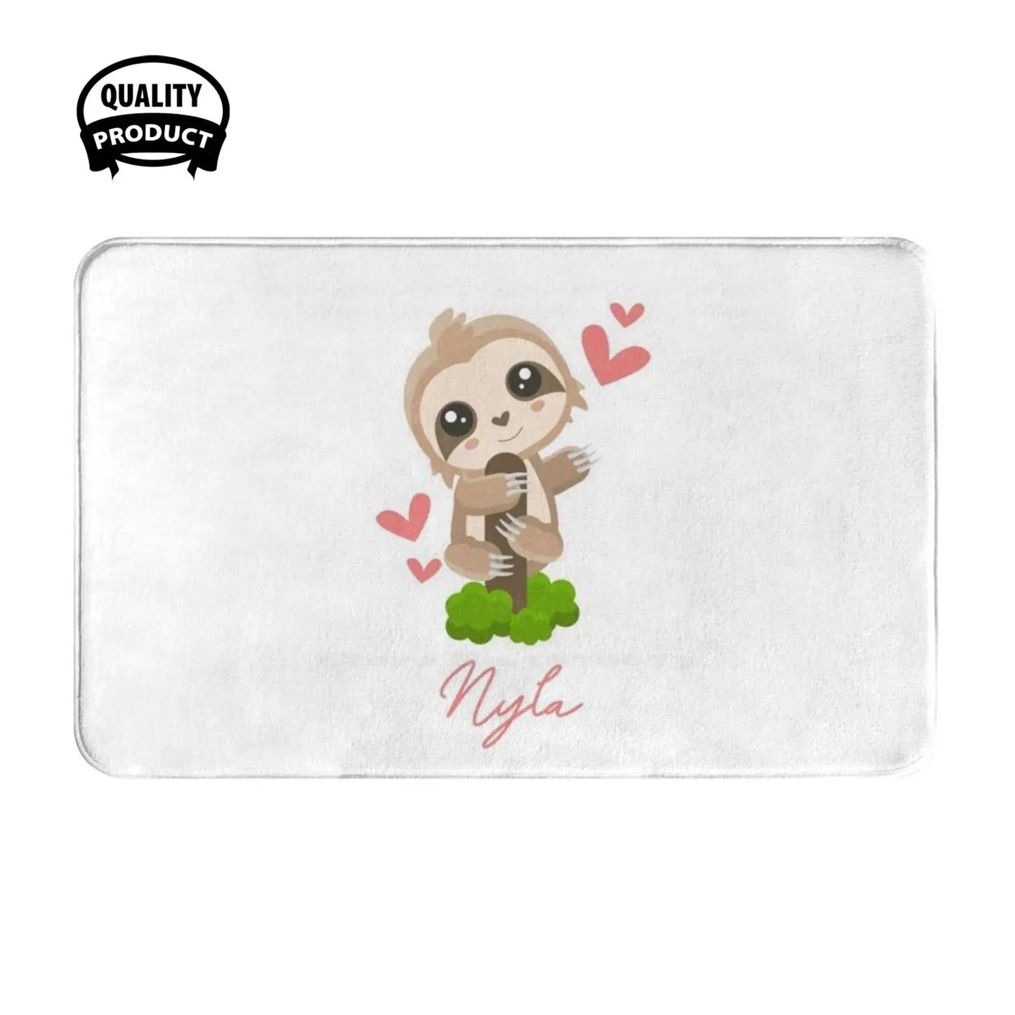 Sloth Baby Girl Cute Door Mat