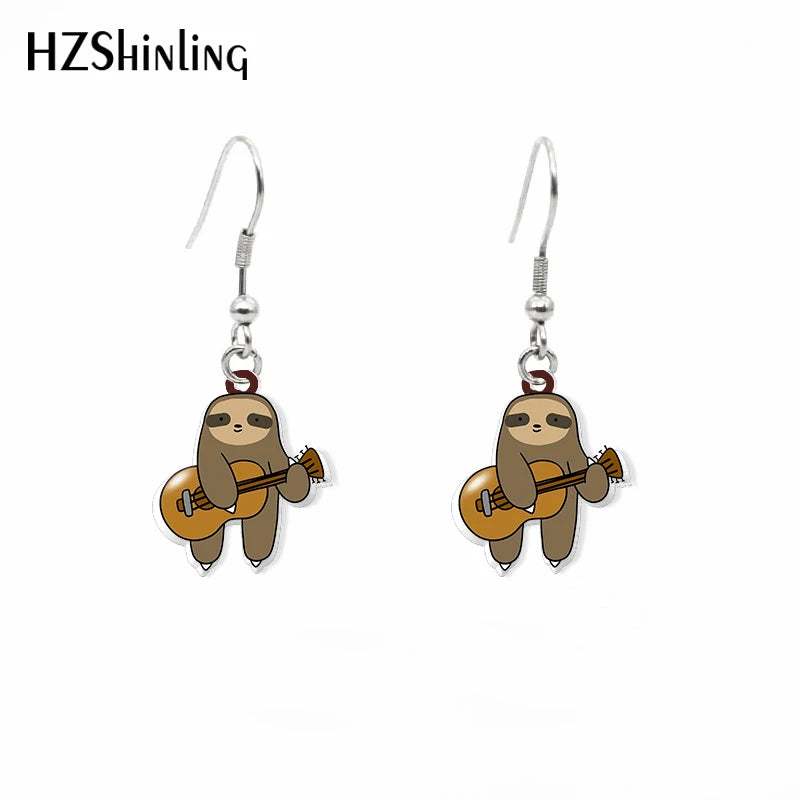 Sloth Acrylic Hook Earrings