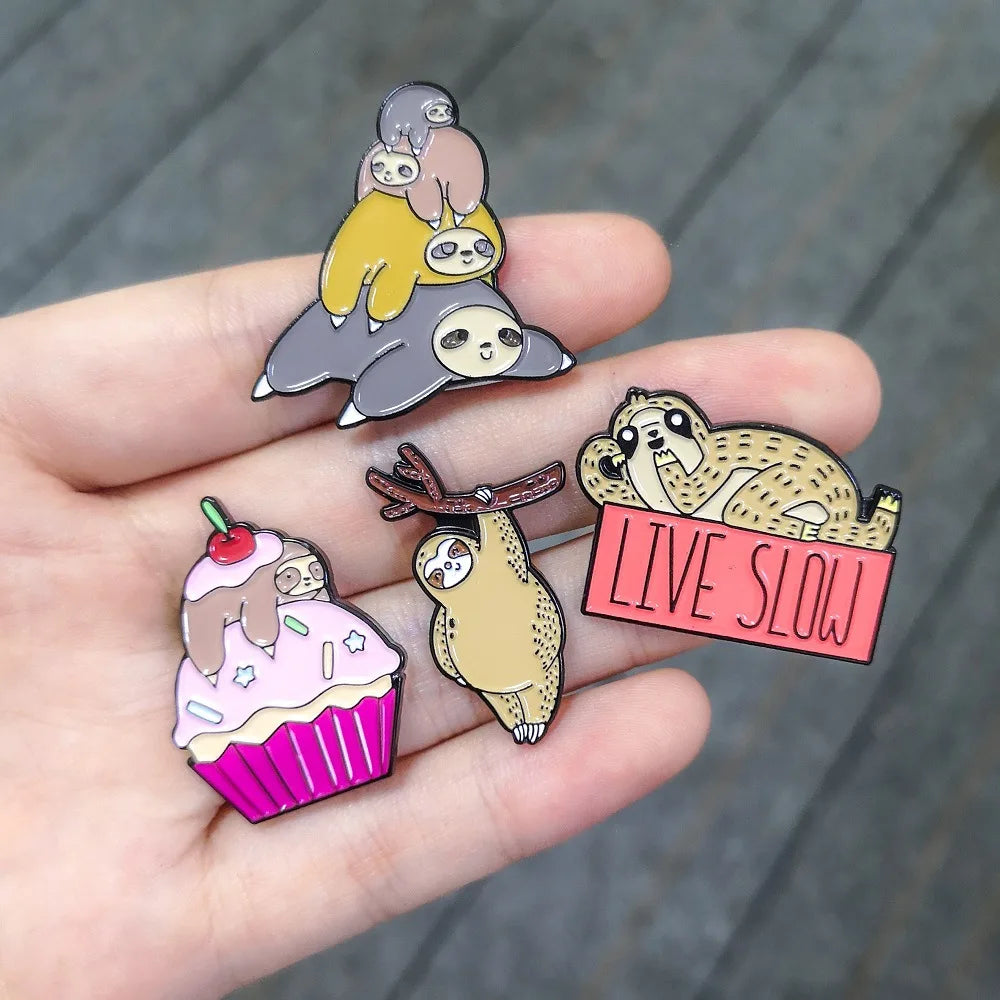 Sloth Pin Badge
