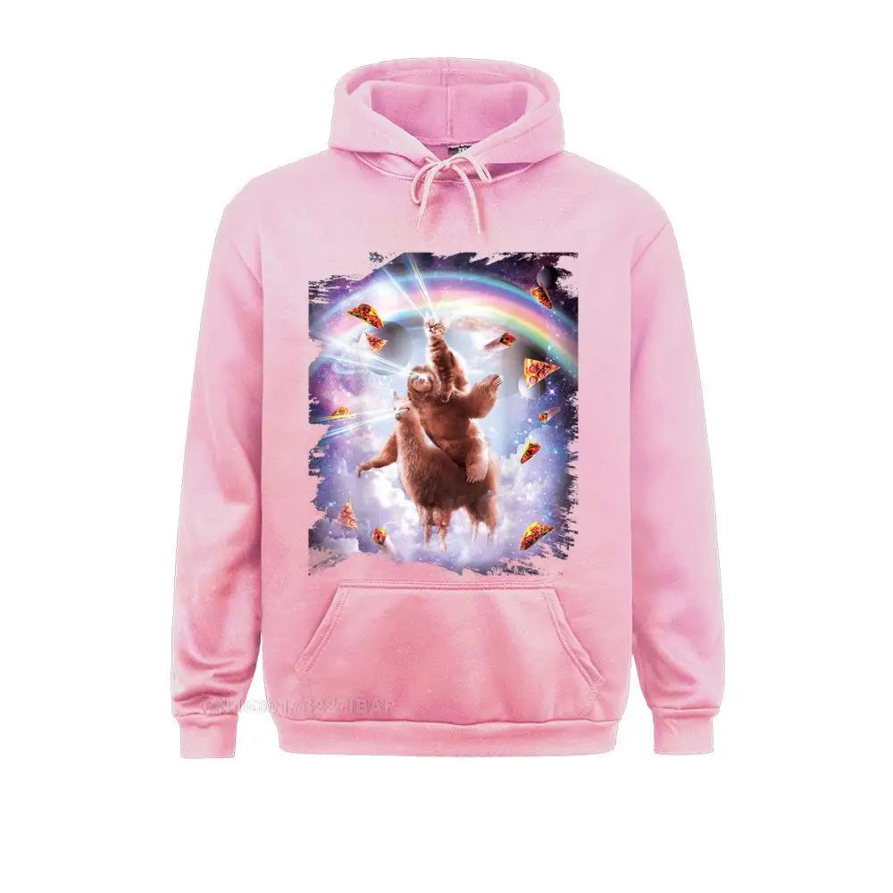 Sloth & Llama Rainbow Hoodie