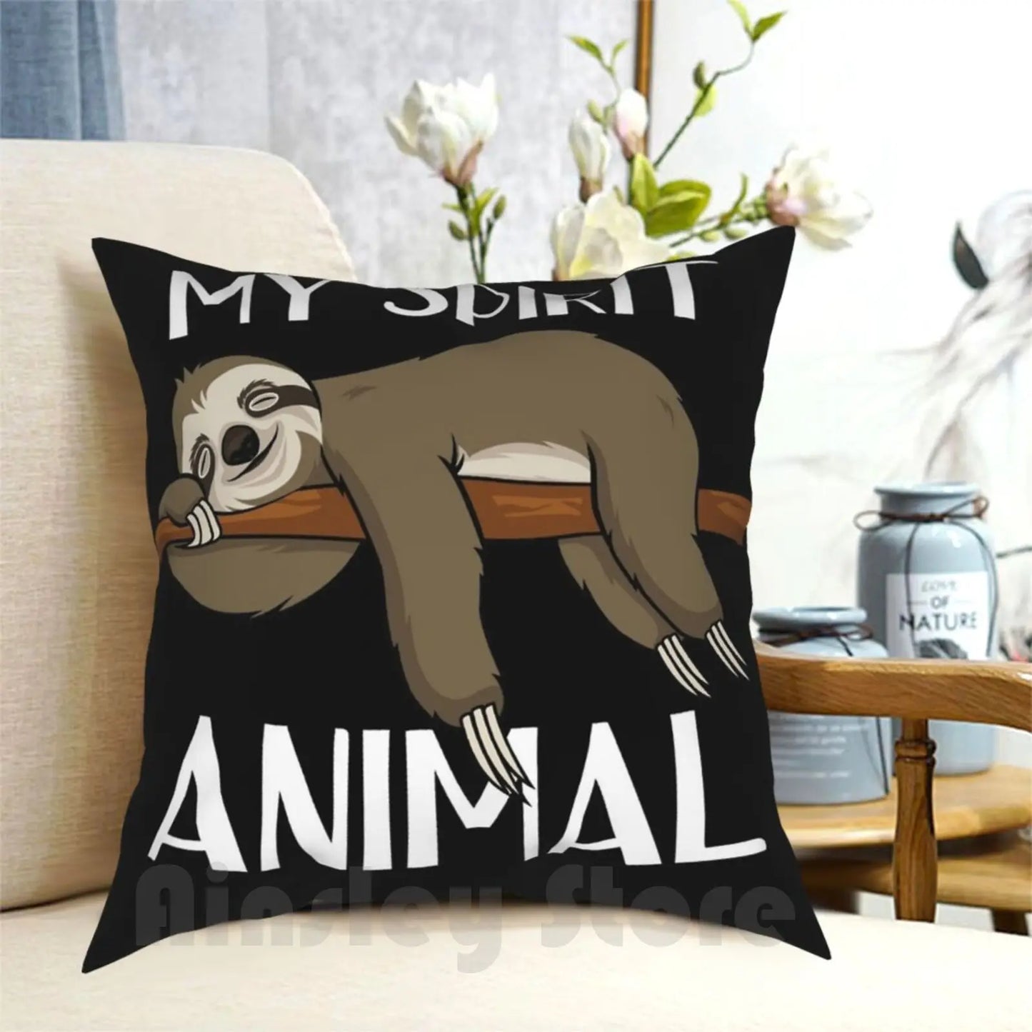 My Spirit Animal Is A Sloth Cushion Cover