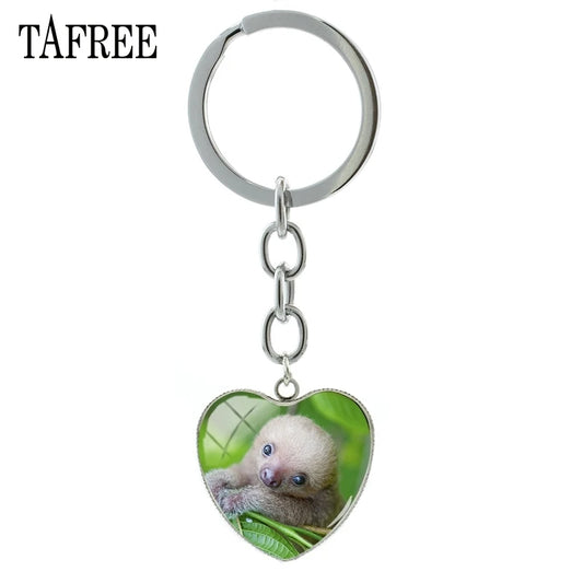 Heart Shape Baby Sloth Keyring